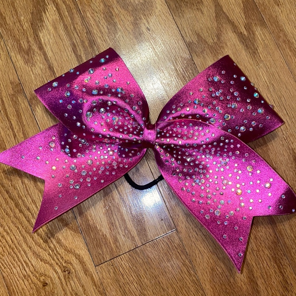 Pink cheer bow